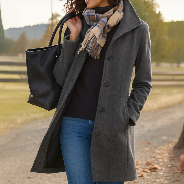 Rosa | Cappotto con un bottone