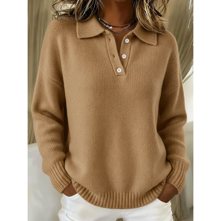 Cristiana | Maglione morbido con colletto polo
