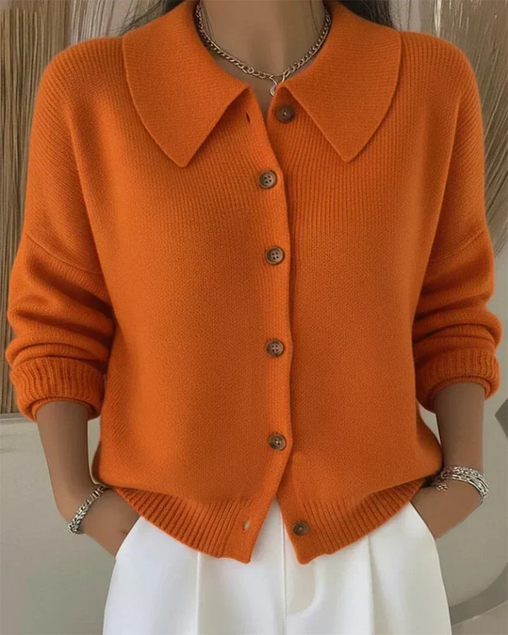 Marisa | Cardigan con Collo a Camicia