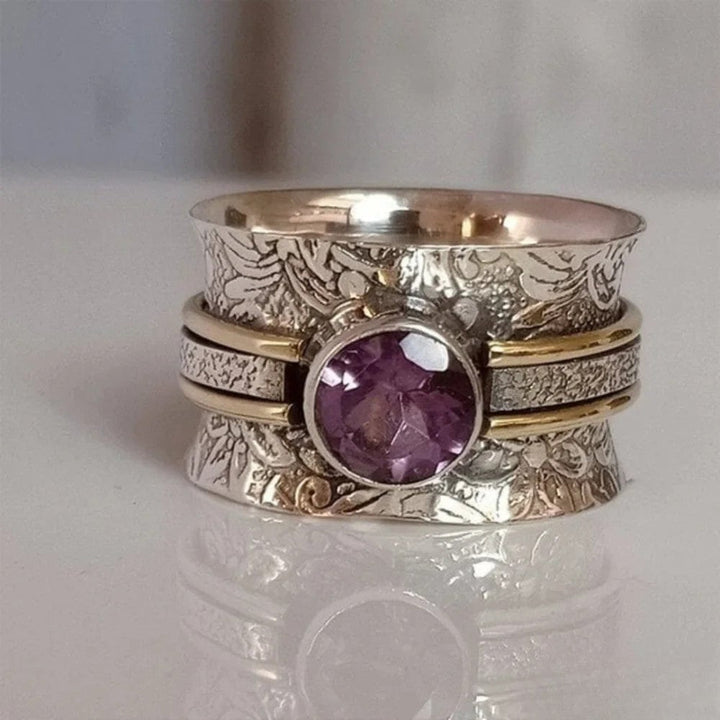 Cristiana | Anello da meditazione boho con cristallo