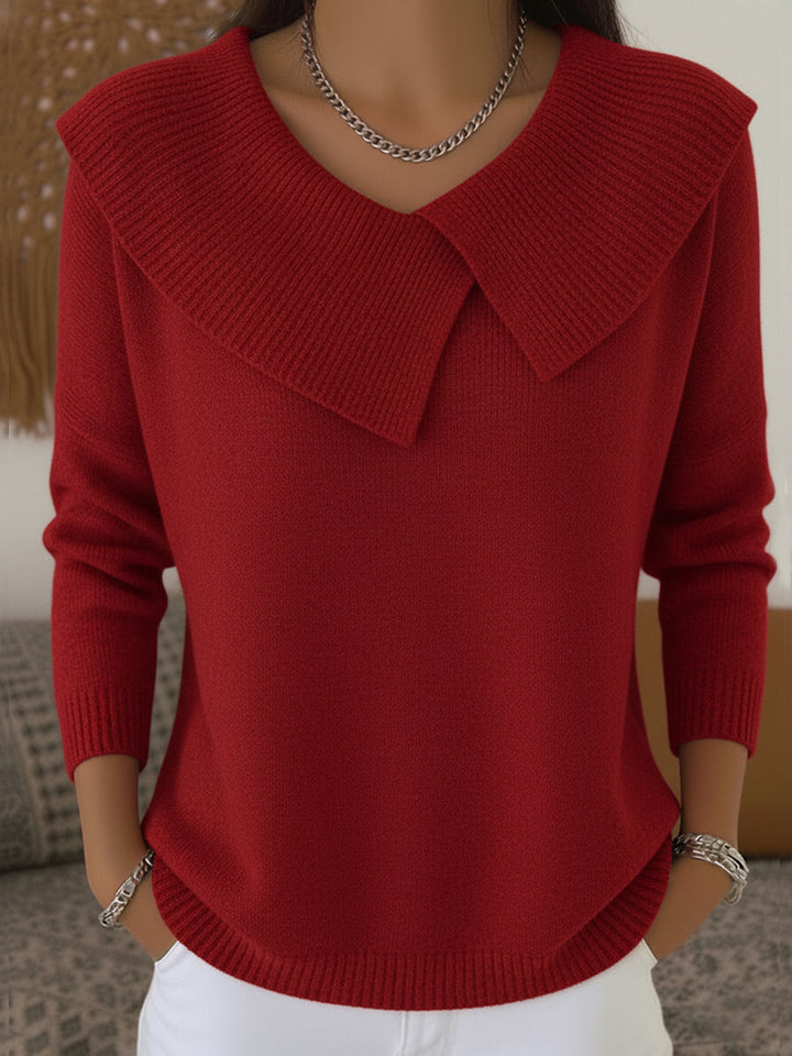 Emilia | Maglione avvolgente con collo risvoltato
