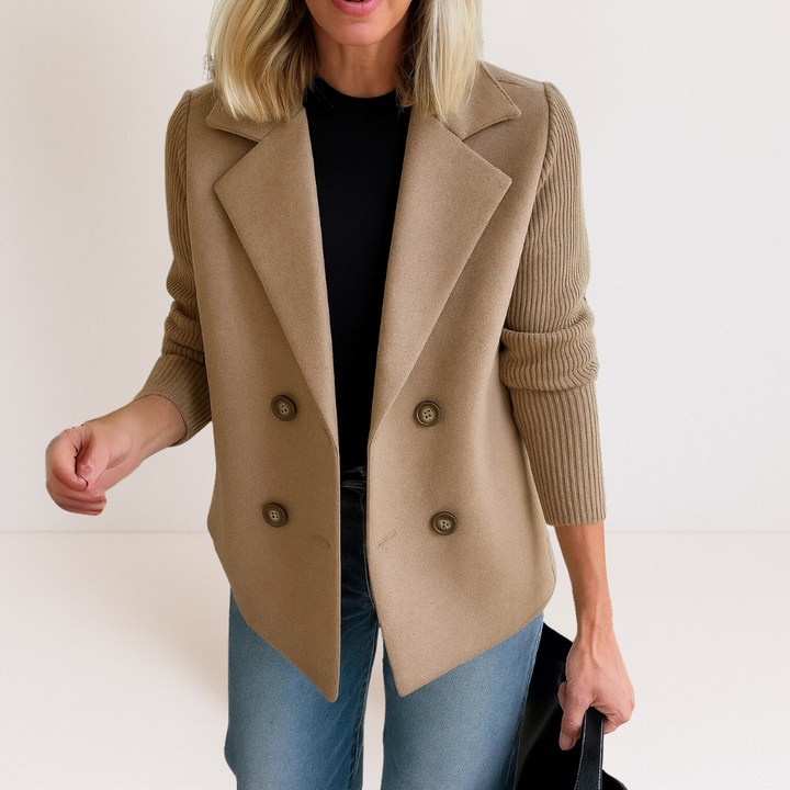 Adelaide | Cappotto sartoriale con maniche in maglia