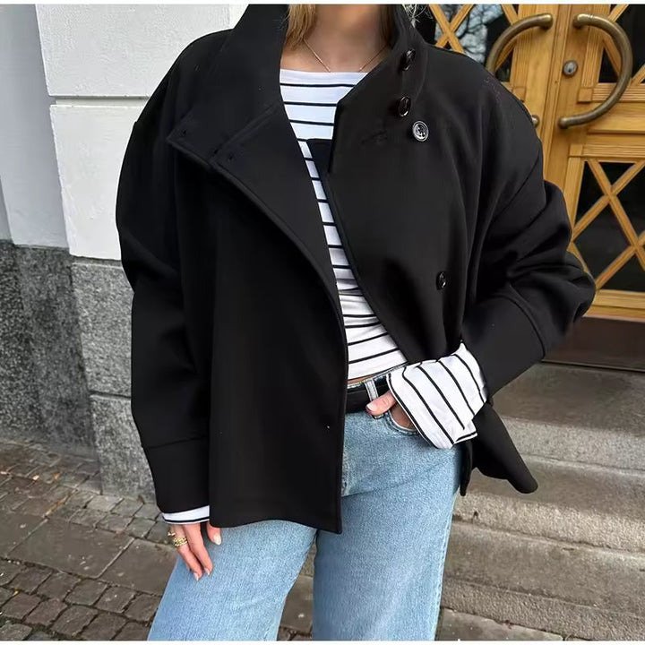 Agnesina | Raffinato cappotto corto doppiopetto