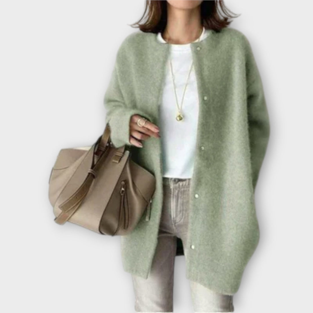 Zita | Cardigan oversize con bottoni a pressione