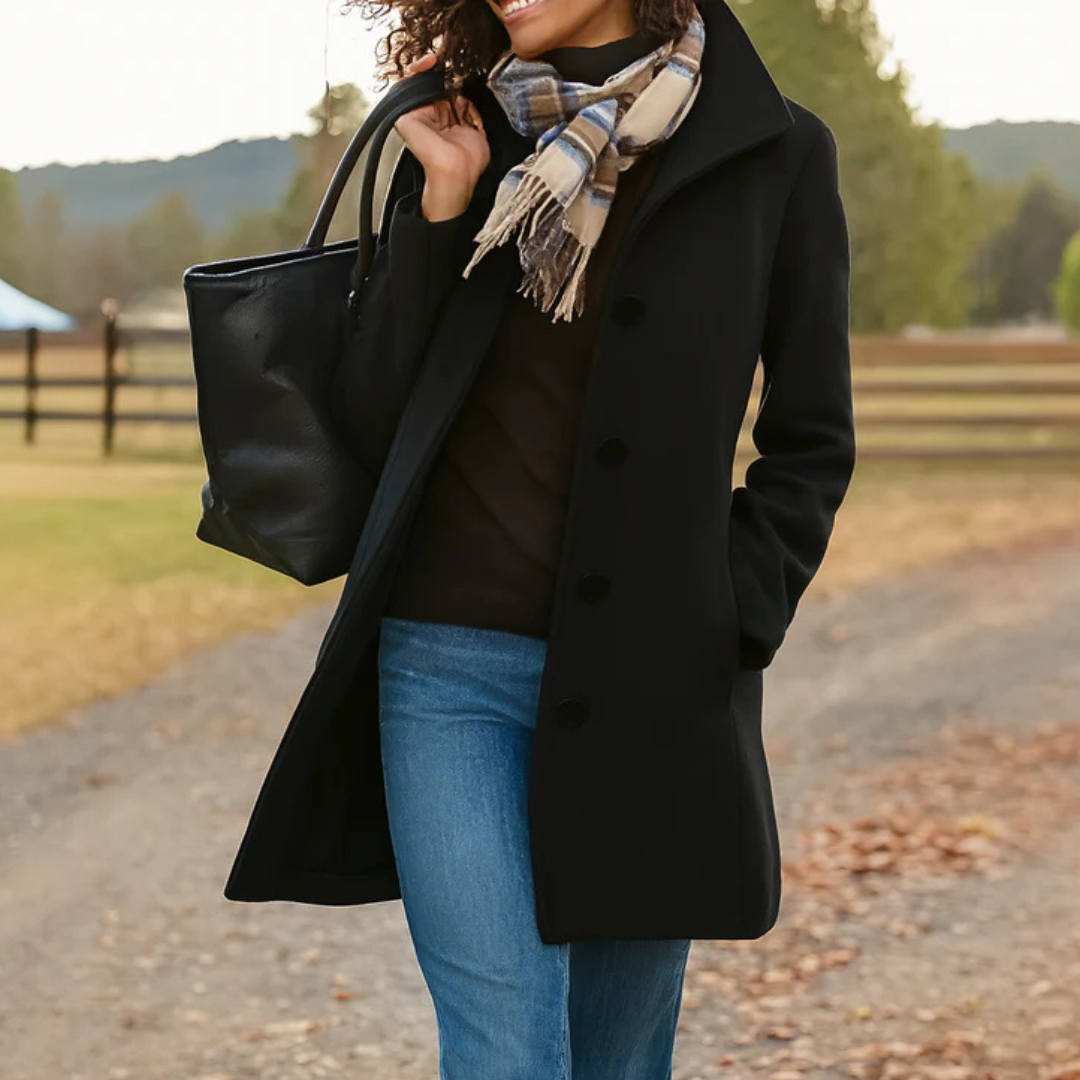 Rosa | Cappotto con un bottone