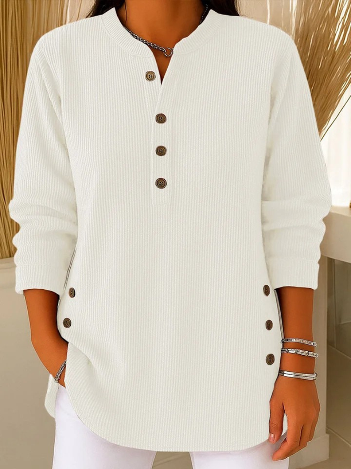 Enrichetta | Tunica Henley con bottoni