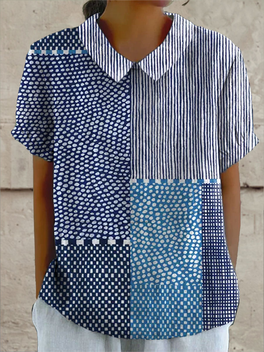 Gelsomina | Blusa con stampa patchwork