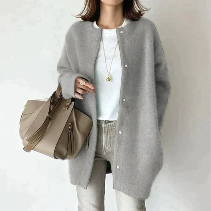 Zita | Cardigan oversize con bottoni a pressione
