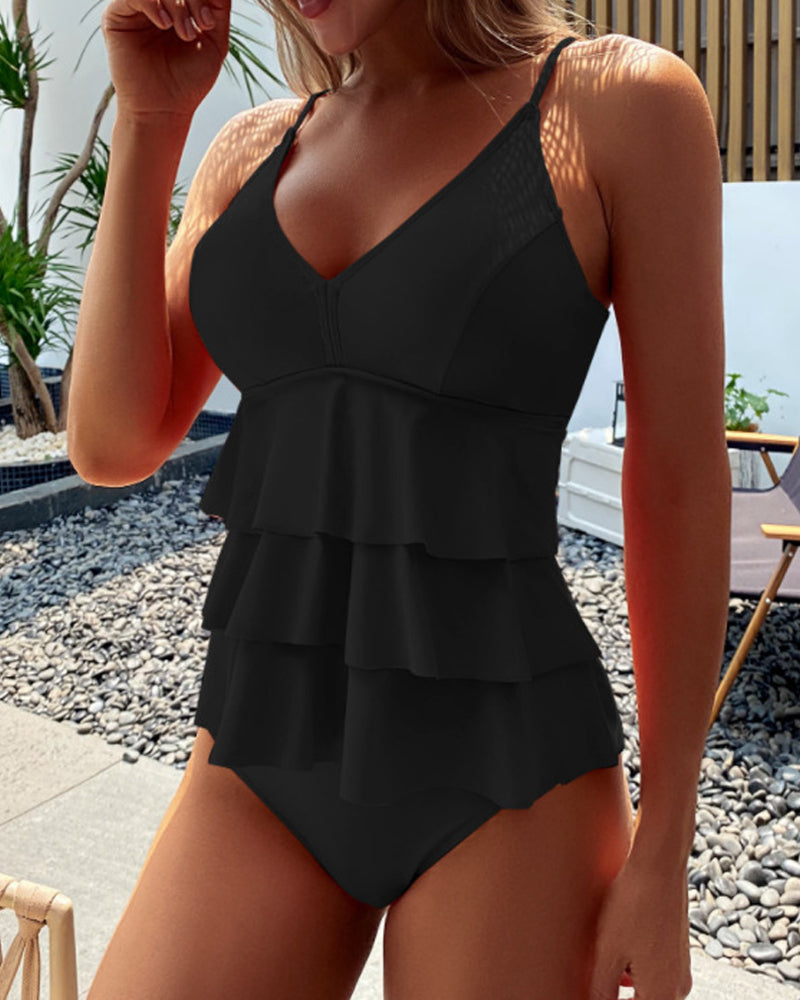 Vittoria | Costume intero elegante con raffinati volant