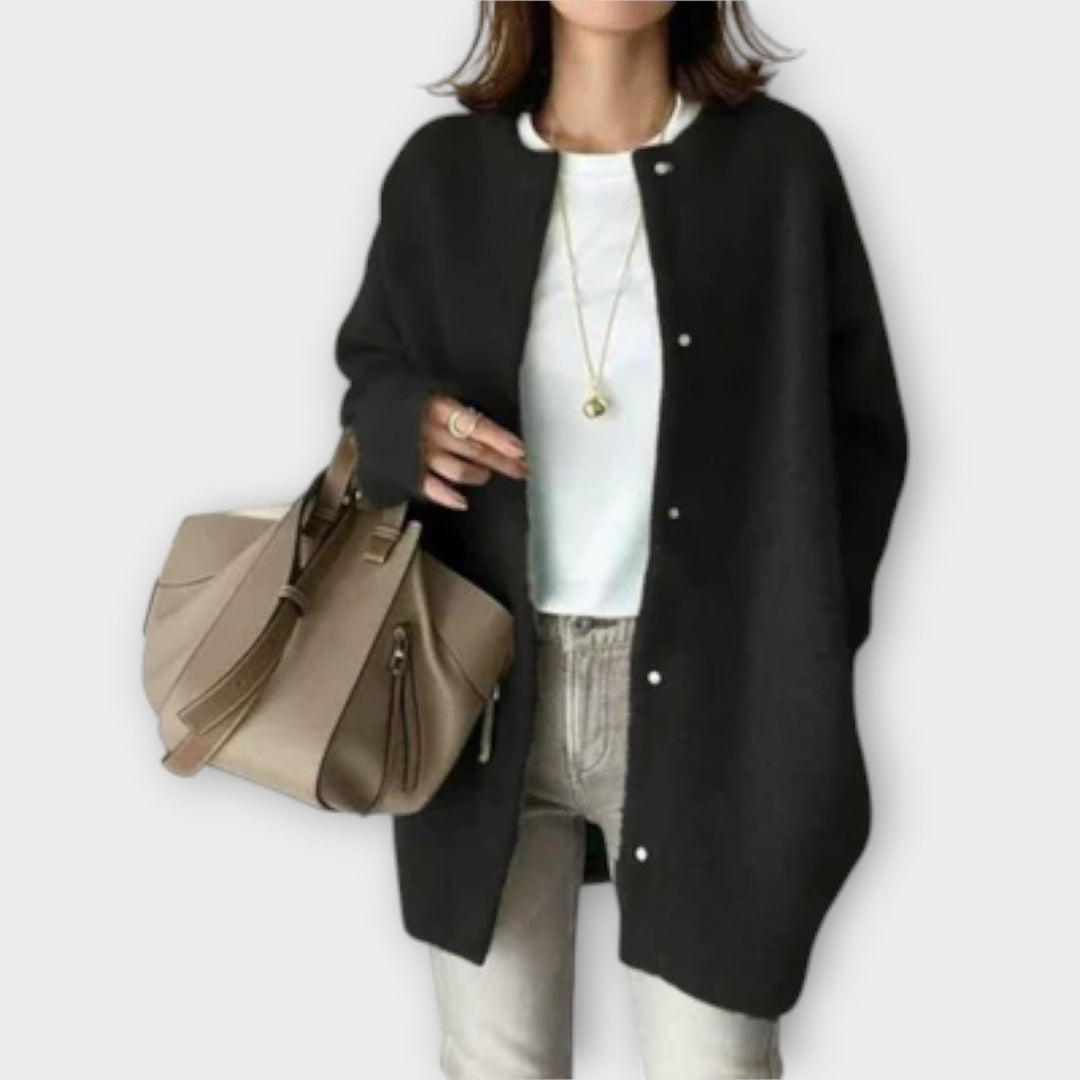 Zita | Cardigan oversize con bottoni a pressione