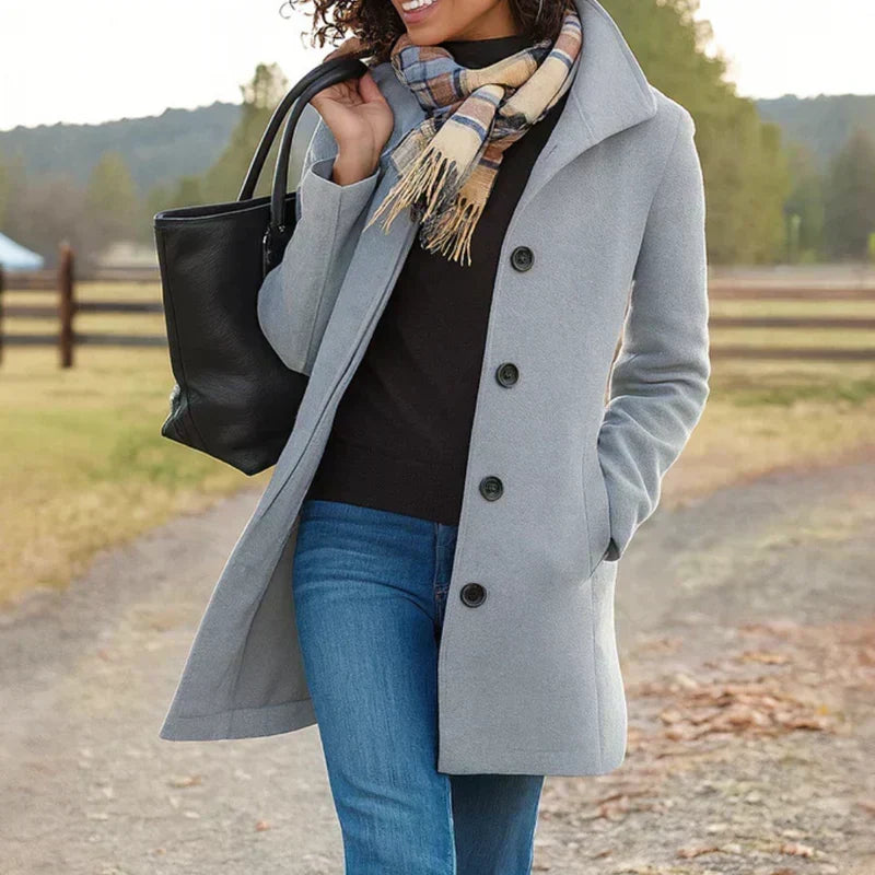Rosa | Cappotto con un bottone