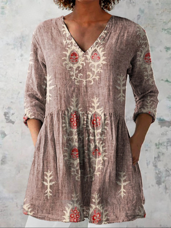 Federica | Blusa lunga con scollo a V