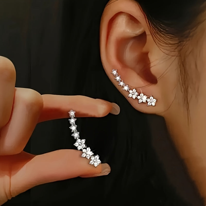 Gabriella | Orecchini floreali di lusso con strass