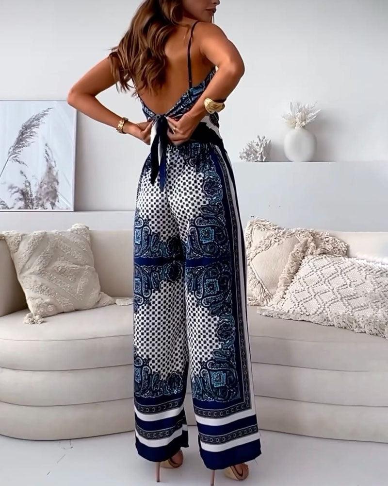 Lilia | Completo elegante da vacanza con top allacciato e pantaloni