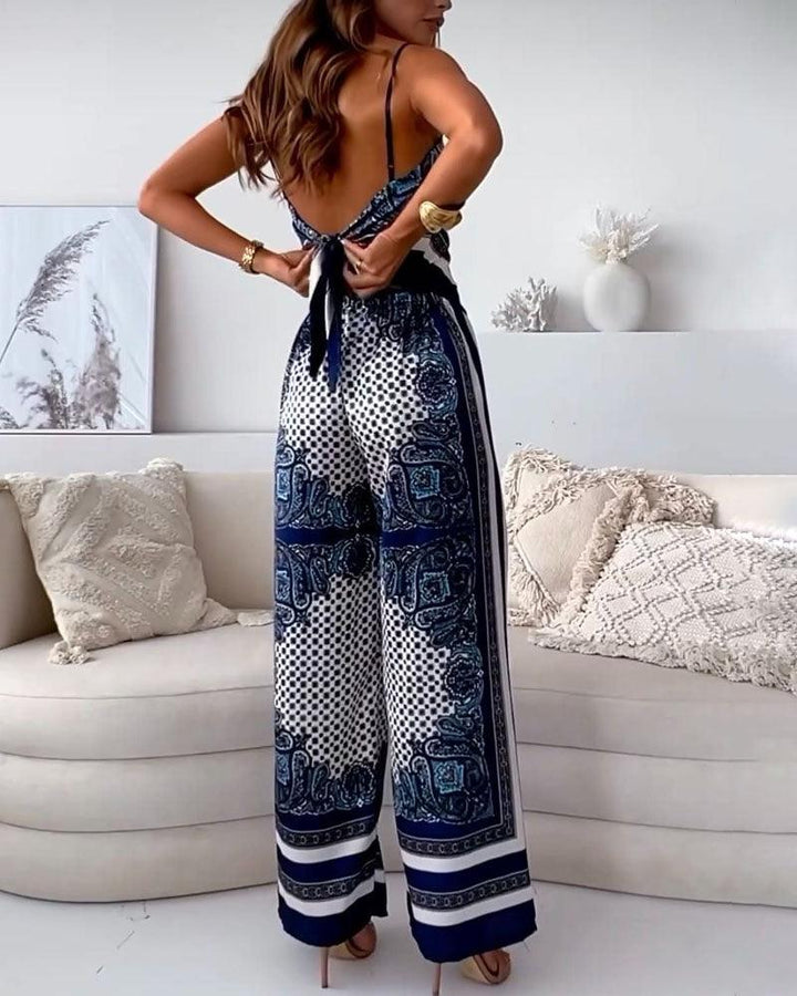 Lilia | Completo elegante da vacanza con top allacciato e pantaloni