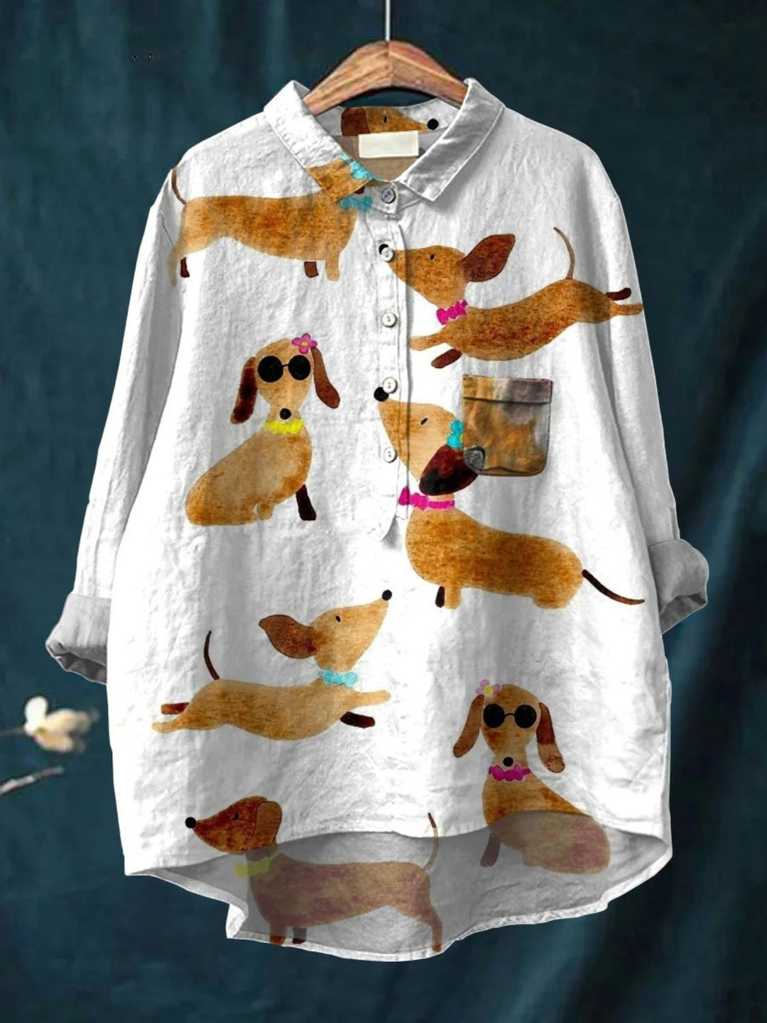 Carlotta | T-shirt casual con illustrazione di cani