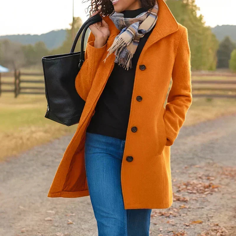 Rosa | Cappotto con un bottone