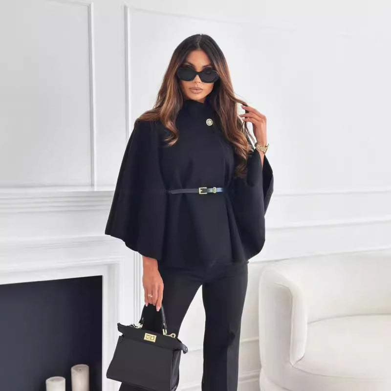 Celeste | Mantella con cintura