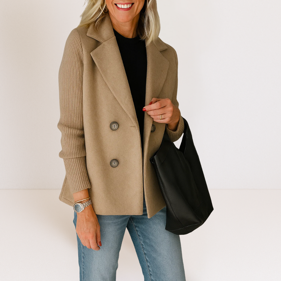 Adelaide | Cappotto sartoriale con maniche in maglia