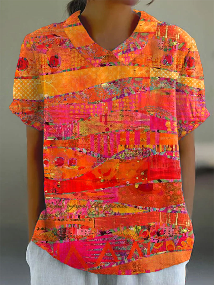Zoe | Blusa con stampa astratta