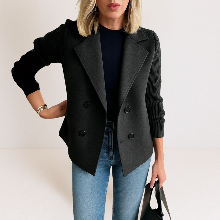 Adelaide | Cappotto sartoriale con maniche in maglia