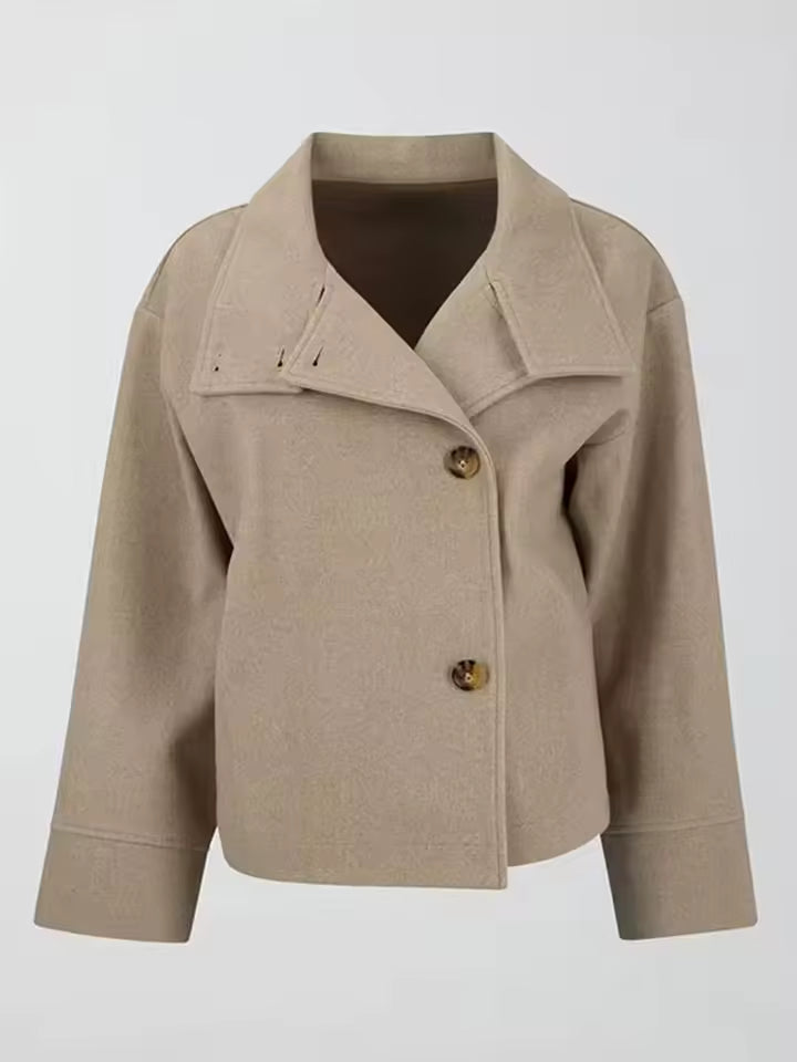 Agnesina | Raffinato cappotto corto doppiopetto
