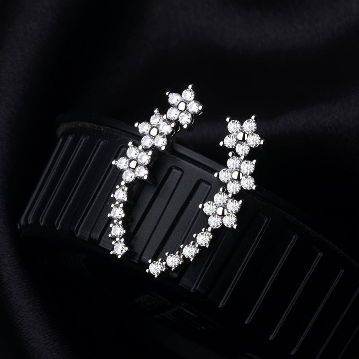 Gabriella | Orecchini floreali di lusso con strass