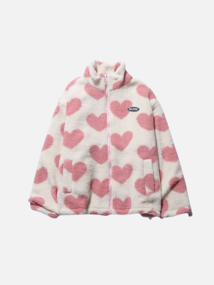 Susanna | Cappotto reversibile con motivo a cuori