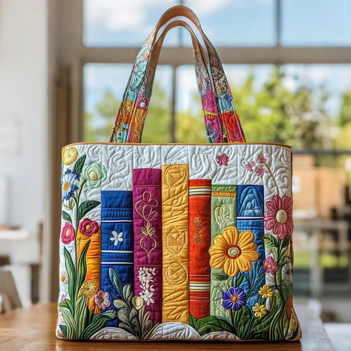 Chiara | Borsa trapuntata con biblioteca floreale