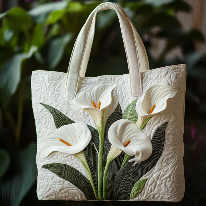 Anna | Borsa trapuntata con calle bianche