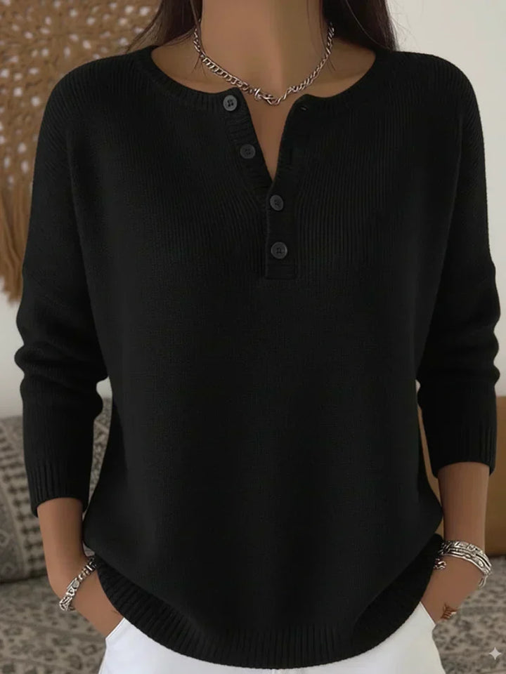Caterina | Maglione con abbottonatura Henley