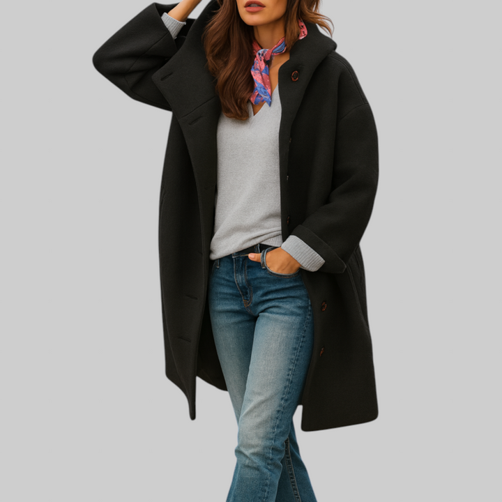 Rosa | Cappotto comodo di media lunghezza per tutti i giorni