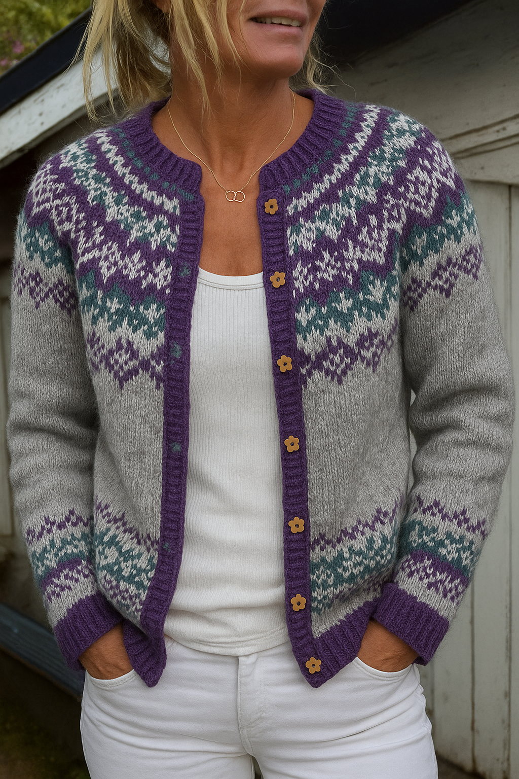 Dorotea | Cardigan vintage in stile islandese