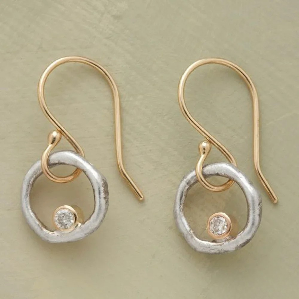 Nina | Orecchini a lobo vintage con pietre luminose