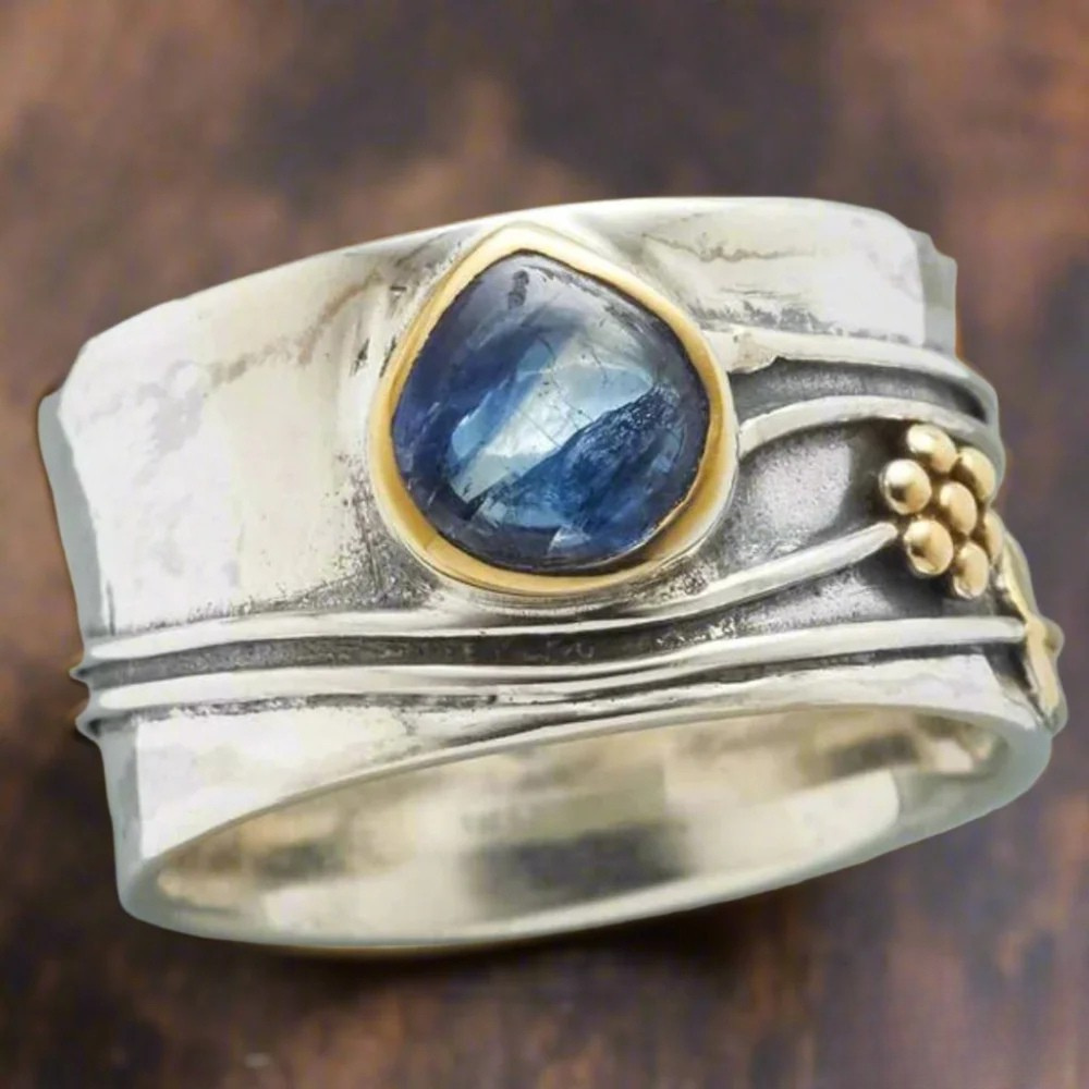 Pia | Anello da meditazione boho con pietra preziosa