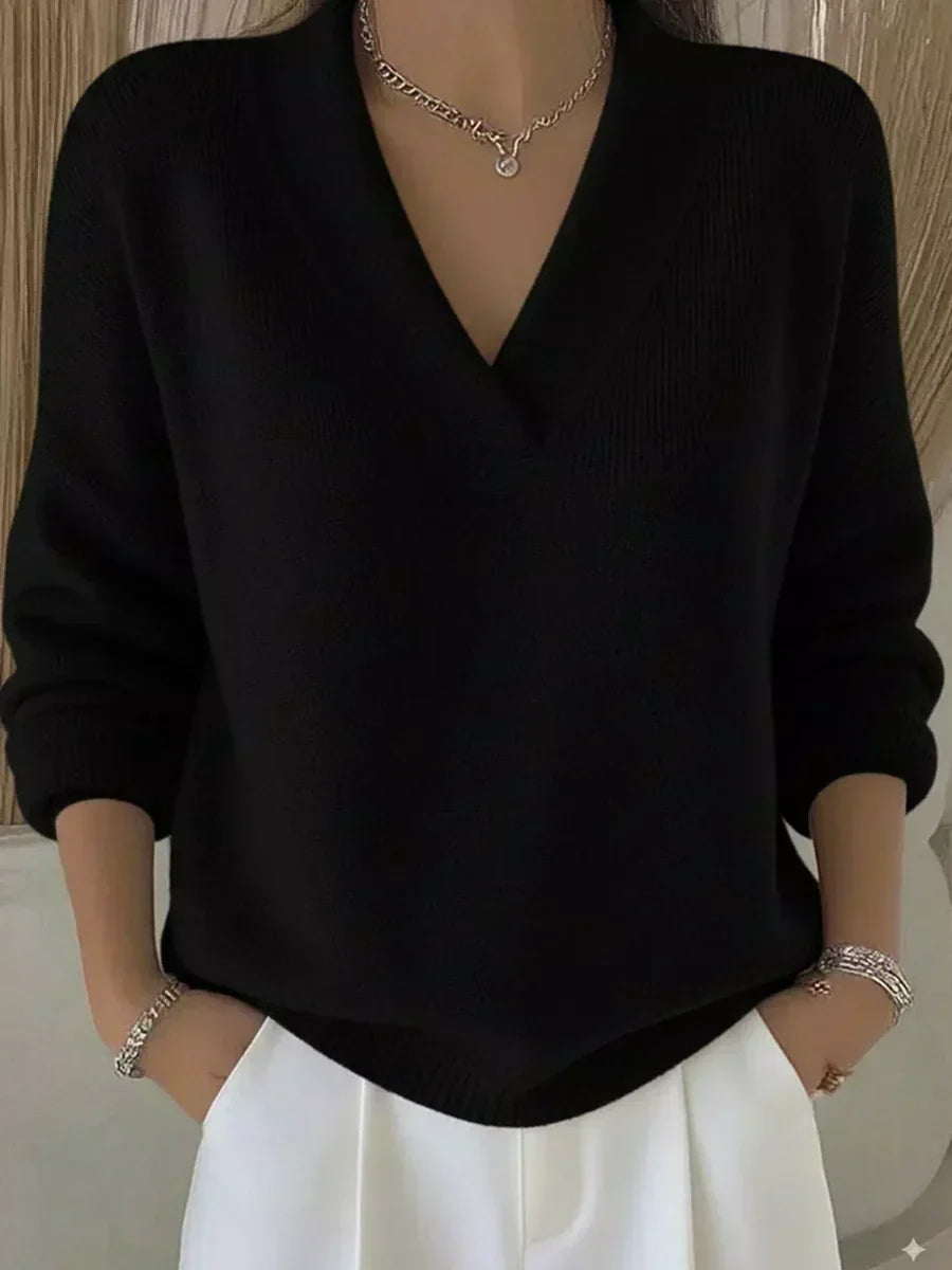 Francesca | Maglione dalla vestibilità ampia con scollo a V