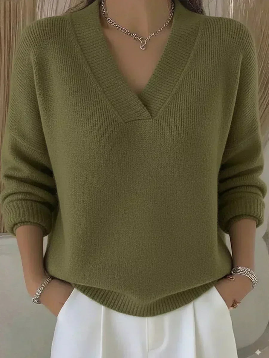Francesca | Maglione dalla vestibilità ampia con scollo a V