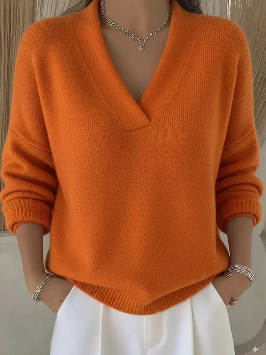 Francesca | Maglione dalla vestibilità ampia con scollo a V