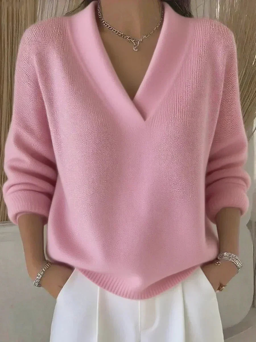 Francesca | Maglione dalla vestibilità ampia con scollo a V