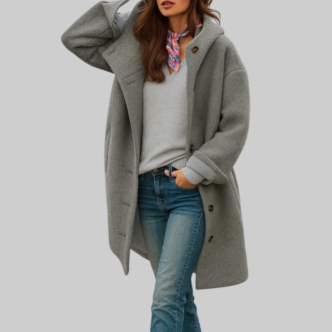 Rosa | Cappotto comodo di media lunghezza per tutti i giorni