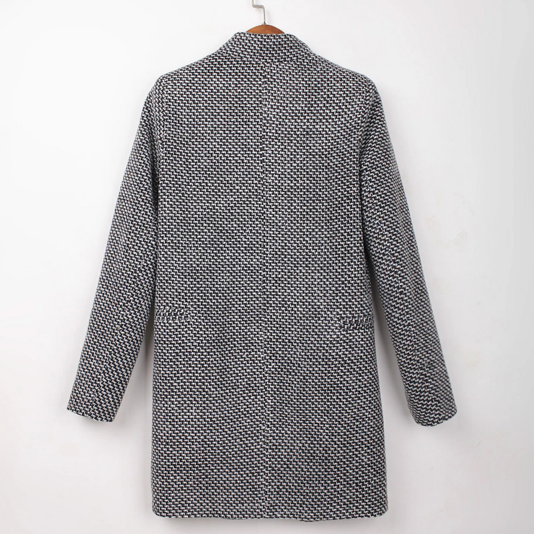 Viviana | Cappotto bouclé bianco e nero