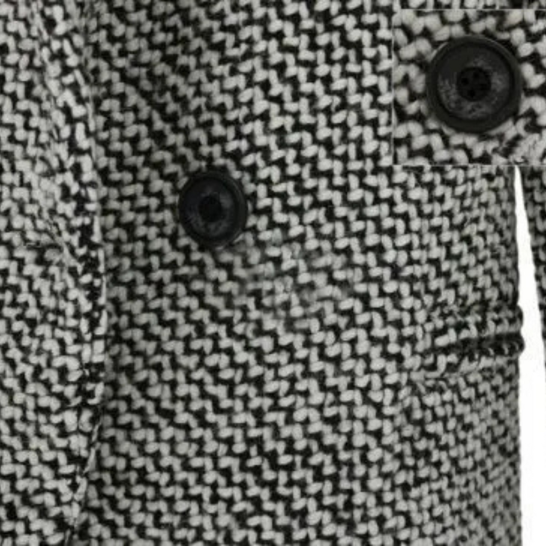 Viviana | Cappotto bouclé bianco e nero