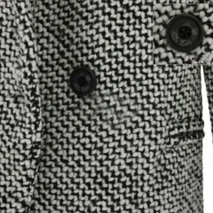 Viviana | Cappotto bouclé bianco e nero