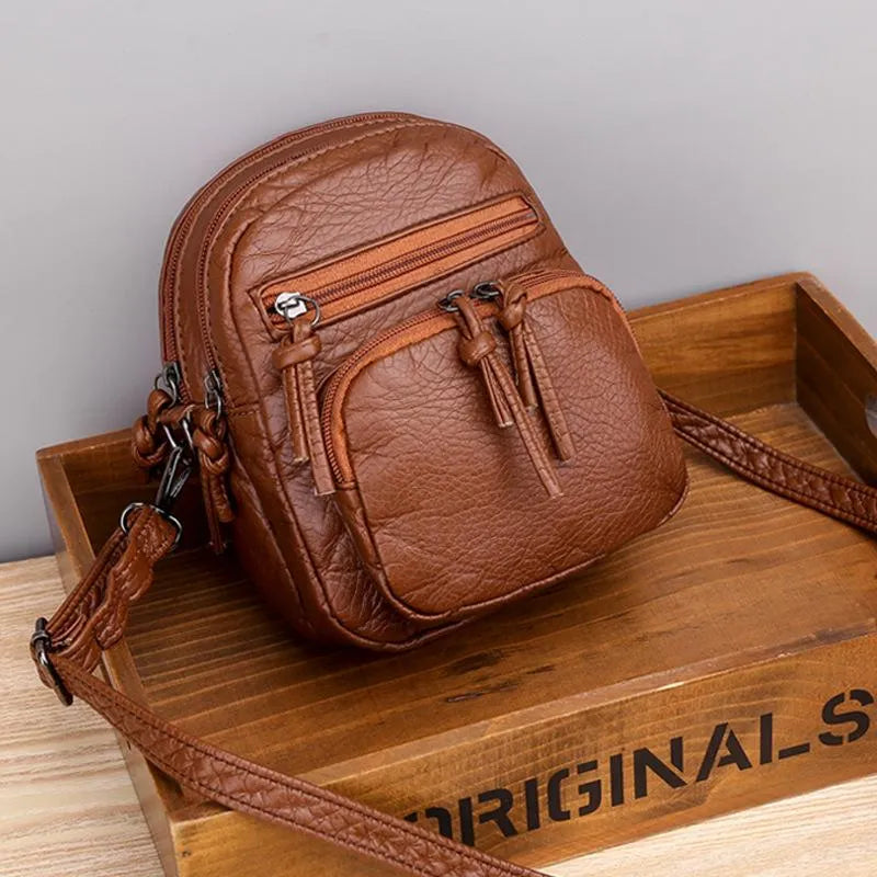 Rosa | Borsa in pelle dalle linee semplici