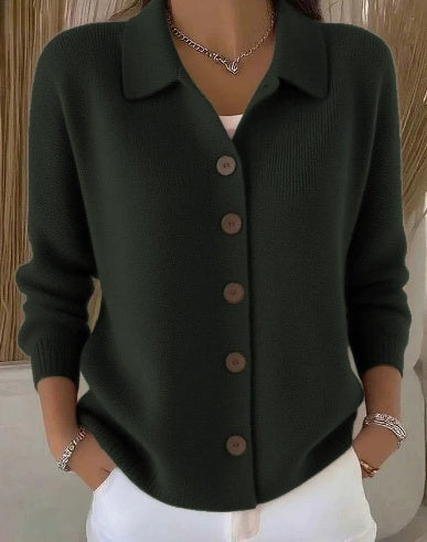 Antonia | Cardigan con collo a scialle e bottoni