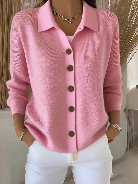 Antonia | Cardigan con collo a scialle e bottoni