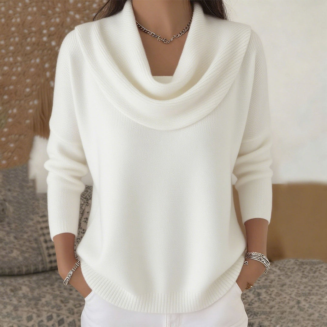 Irene | Maglione con Collo Drappeggiato