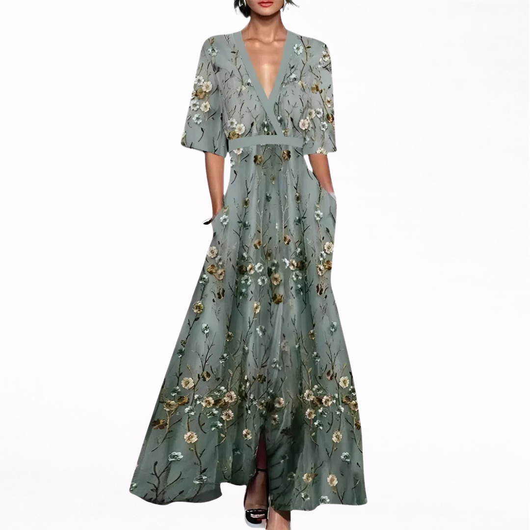Irma | Abito lungo elegante con fiori