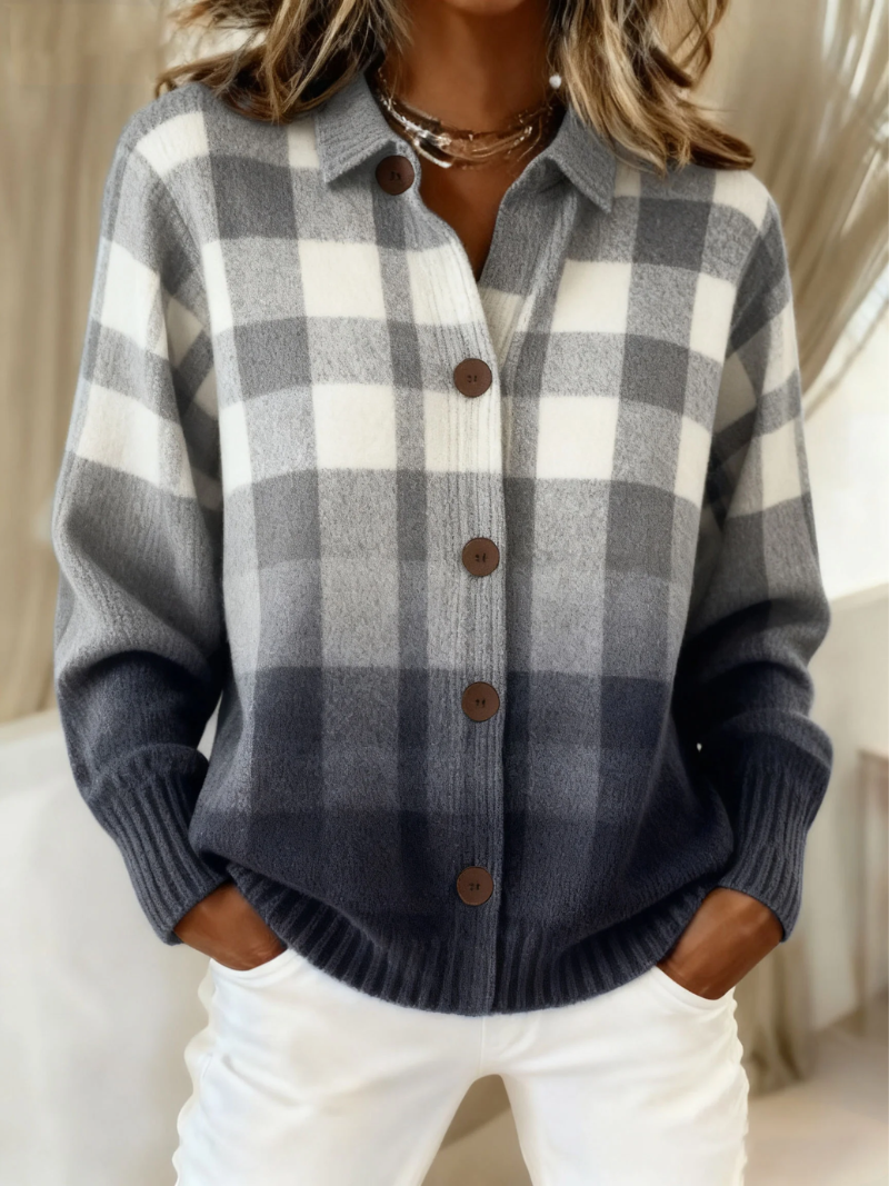 Viola | Cardigan a Quadri