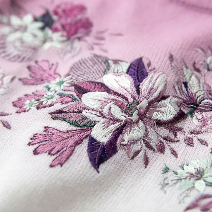 Luisa | Maglione a collo alto con fantasia floreale